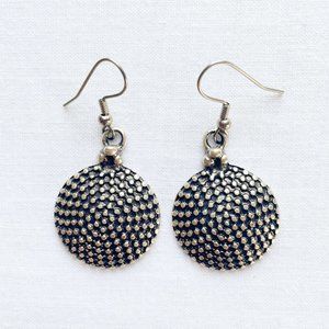 Pewter Disc Earrings